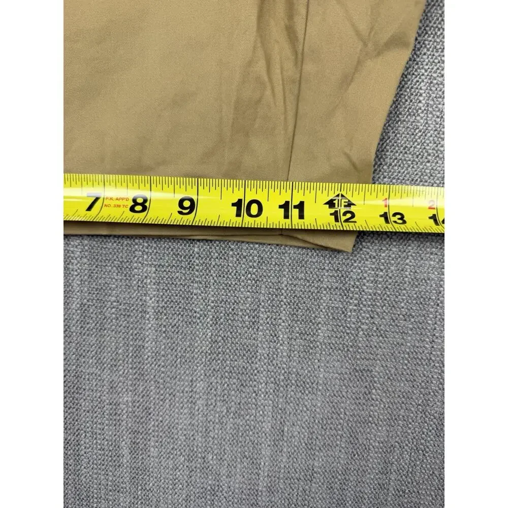 For The Fit Men’s Khaki Chino Shorts 38 Stretch Flat Front Casual 38SH